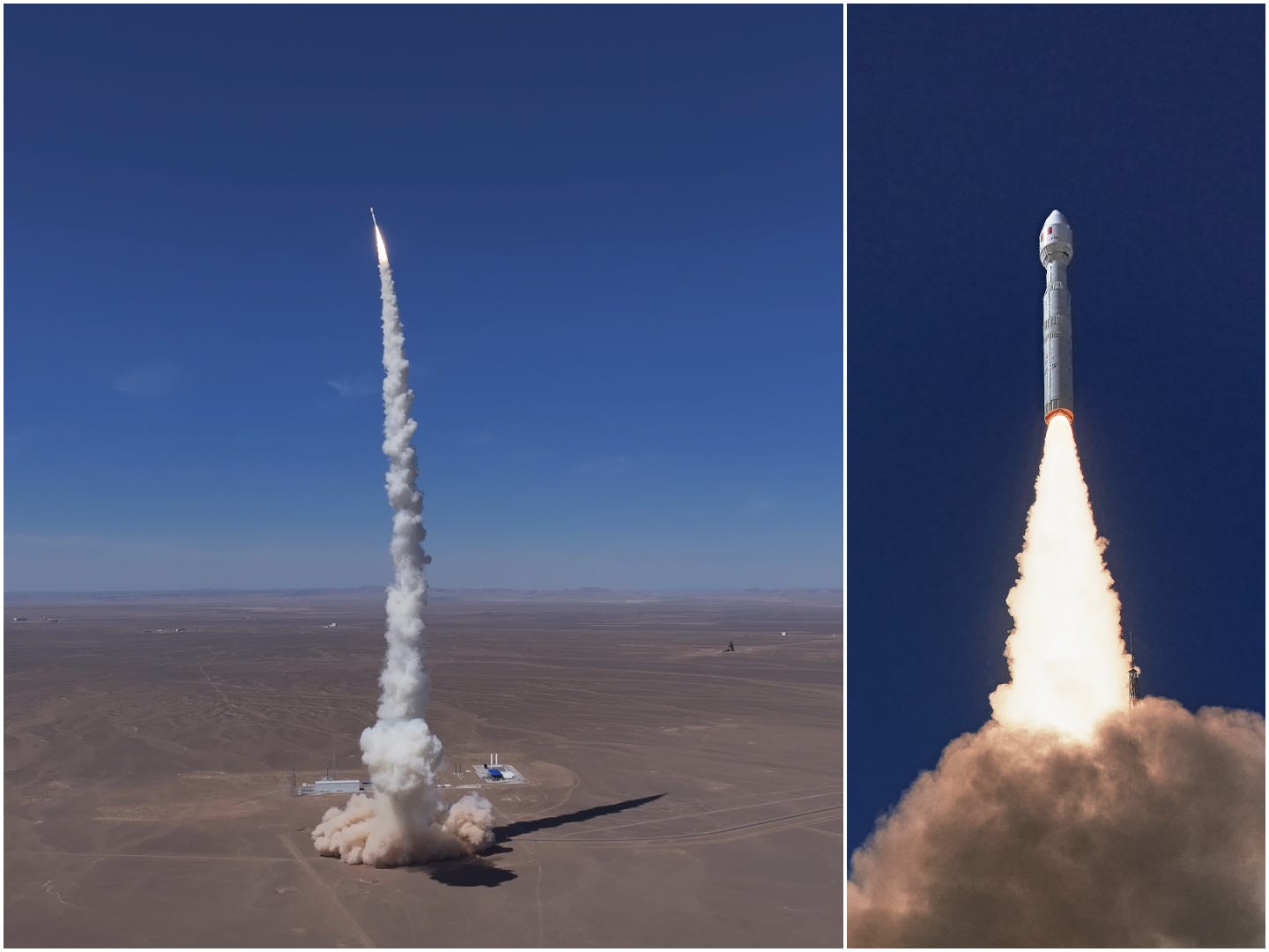 The Kinetica-1 Y12 vehicle departing from the Jiuquan Satellite Launch Center during first-stage flight on April 14th 2026.