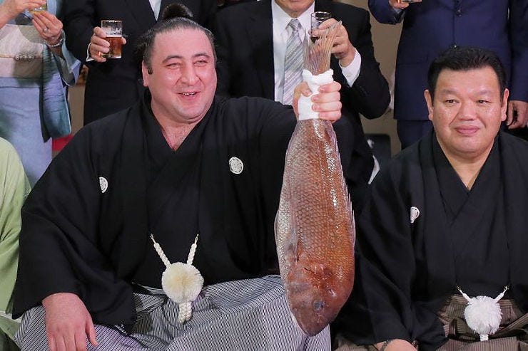 Tochinoshin's Ozeki promotion ceremony