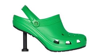 Balenciaga teamed up with Crocs to create these heels for its Spring 2022 collection.