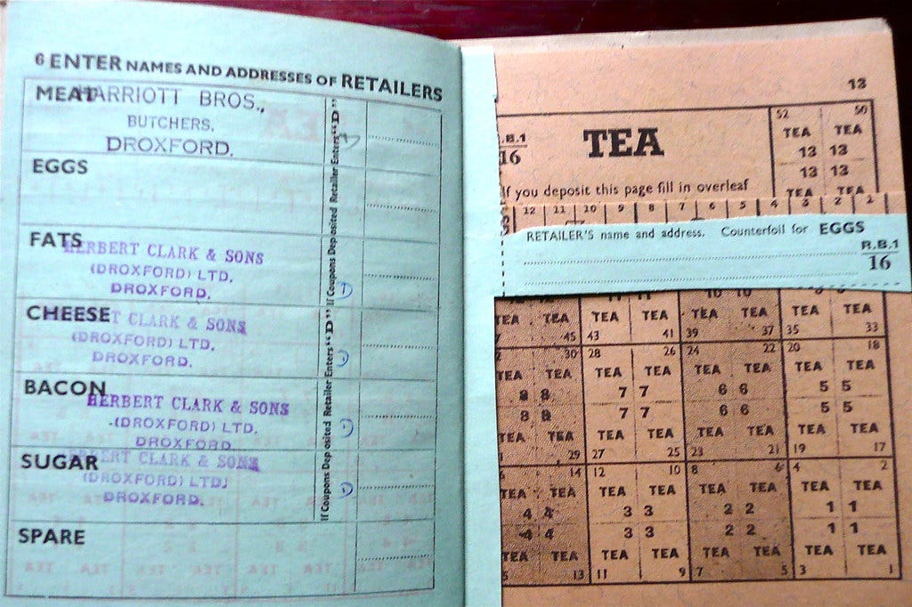 Blue ration book from Museum of English Rural Life Blue ration book from Museum of English Rural Life