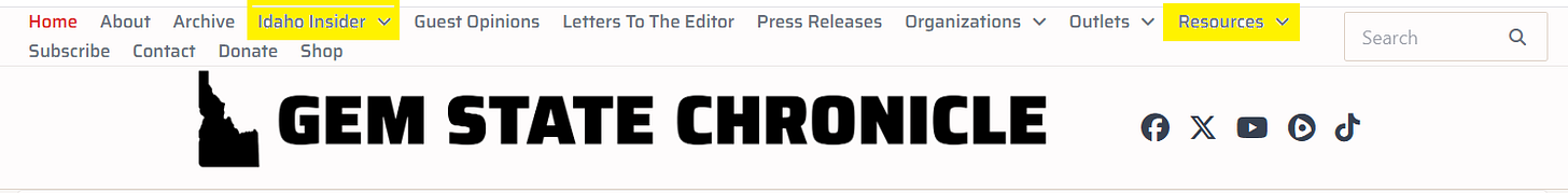 Gem State Chronicle Home page. Highlighted menus of particular interest for citizens wanting to watch legislative activities. Gem State Chronicle Home page. Highlighted menus of particular interest for citizens wanting to watch legislative activities.