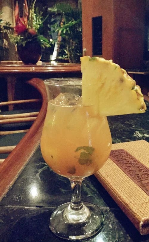 A margarita and food from Tidepools at the Grand Hyatt Resort