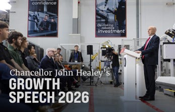 A speech by Chancellor John Healey at the GROWTH 2026 conference, discussing confidence and de-risking in robotics and investment.
AI-generated content may be incorrect. A speech by Chancellor John Healey at the GROWTH 2026 conference, discussing confidence and de-risking in robotics and investment.
AI-generated content may be incorrect.