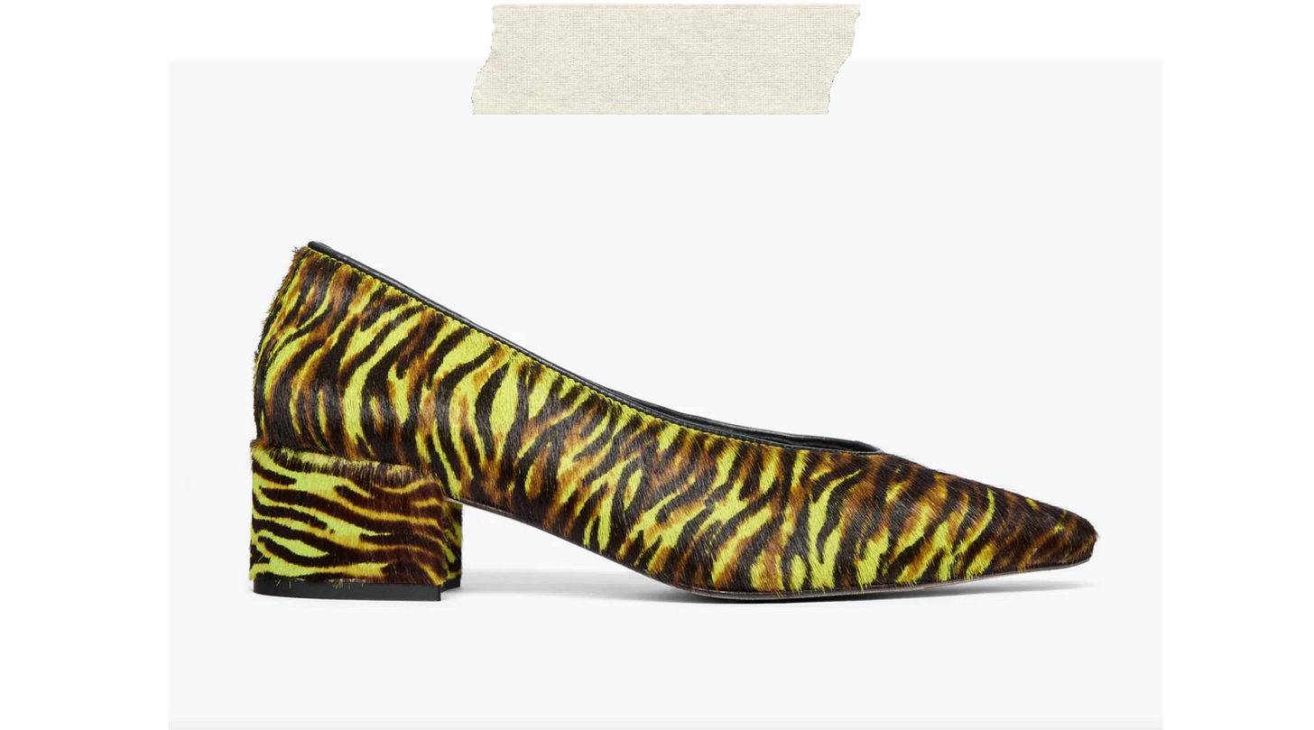 tiger block heels