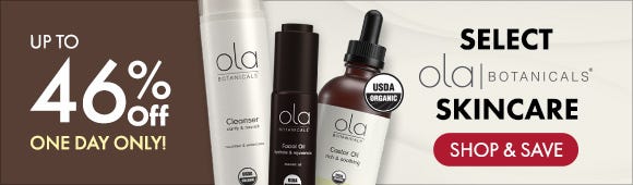 Get up to 46% Off on Select Ola Botanicals® Skincare