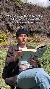 Drop your favorite book to performative read in the comments., ., ., ., 🎥:  @salamiisammy @bustopher.jonez , #reading #books #hipster #reel #reels  #reelsinstagram #reelsvideo