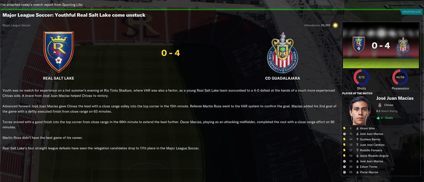 Football Manager 2021 Match Review