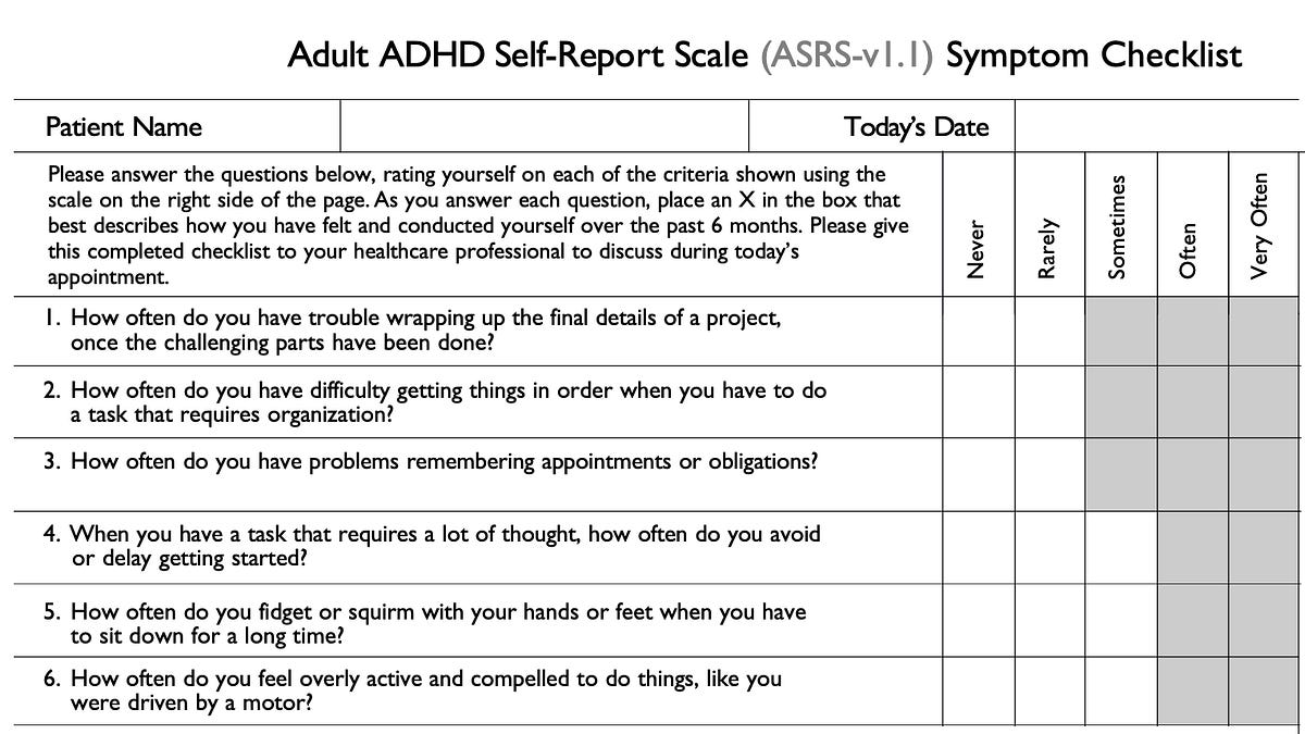A One-Minute ADHD Test (23/30)