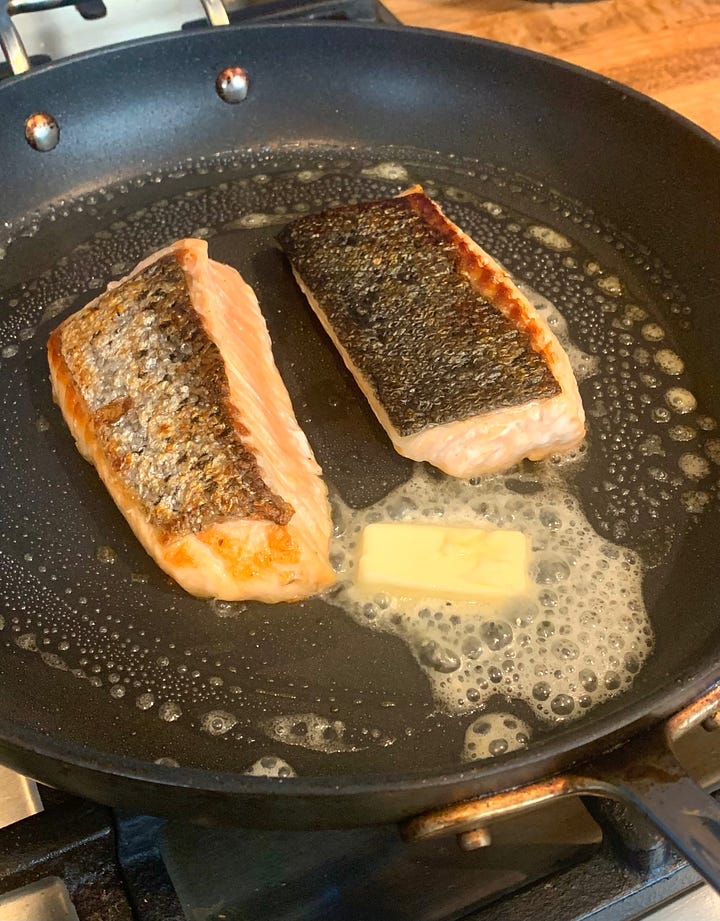 steps for pan searing salmon