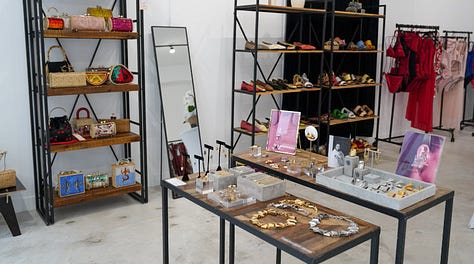 Azzi+Co Showroom in Paris, jewels, shoes, clothes