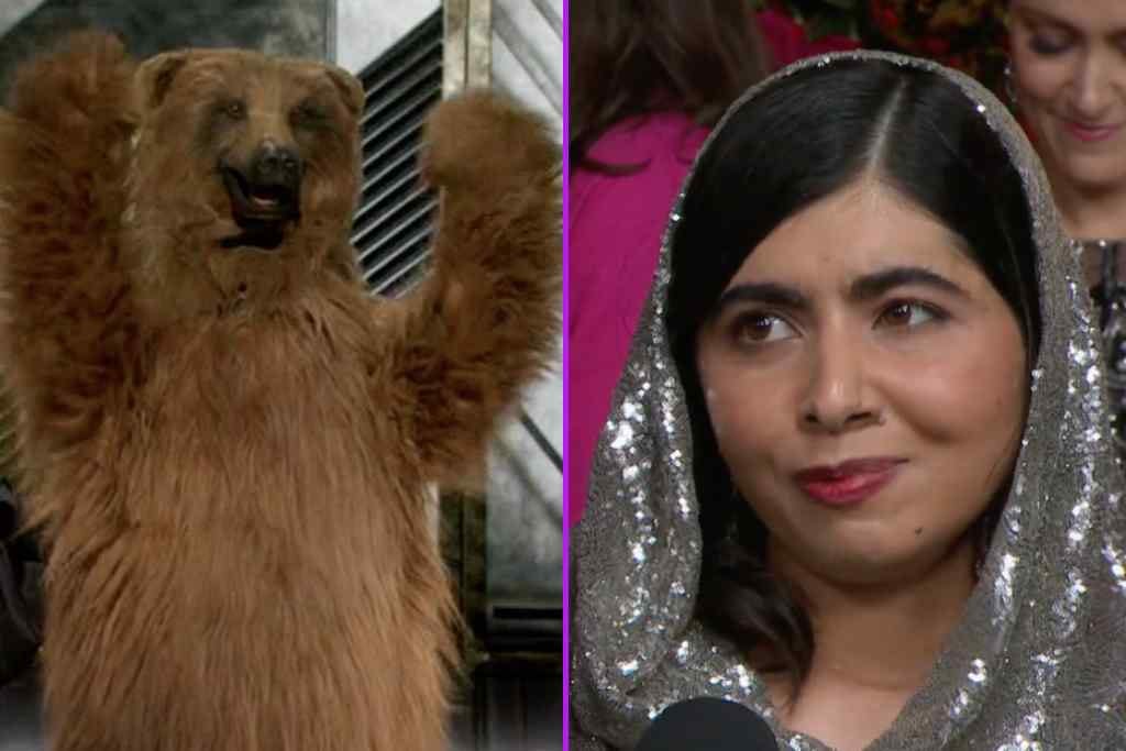 Watch Cocaine Bear Accost Malala Yousafzai At The 2023 Oscars