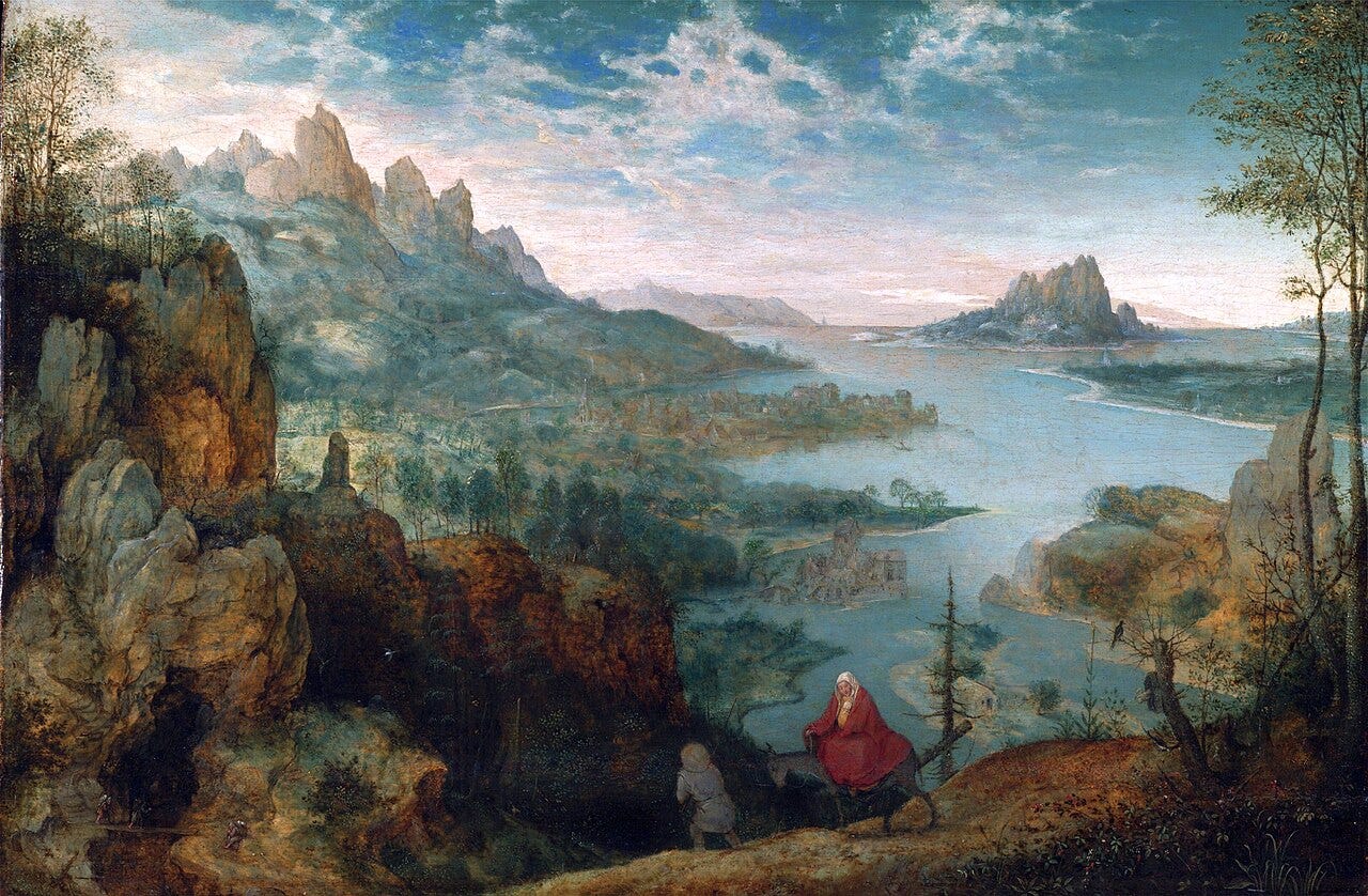 Bruegel mountainous landscape