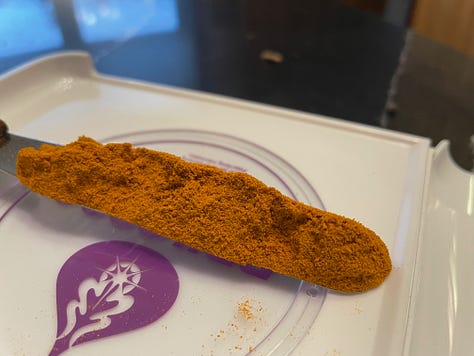 Turmeric plant, rhizome (root) and powder