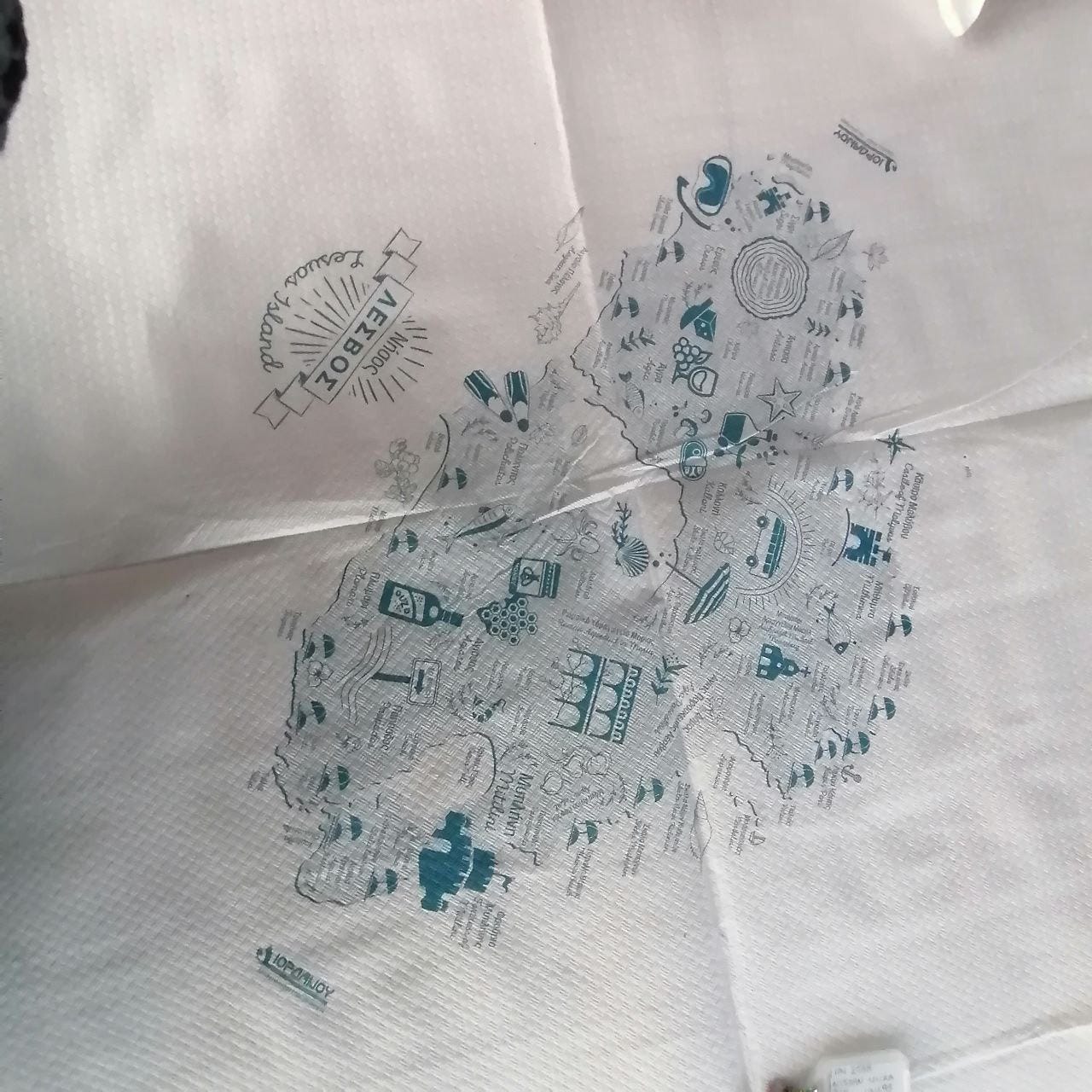 Insel Lesbos als Tischdecke