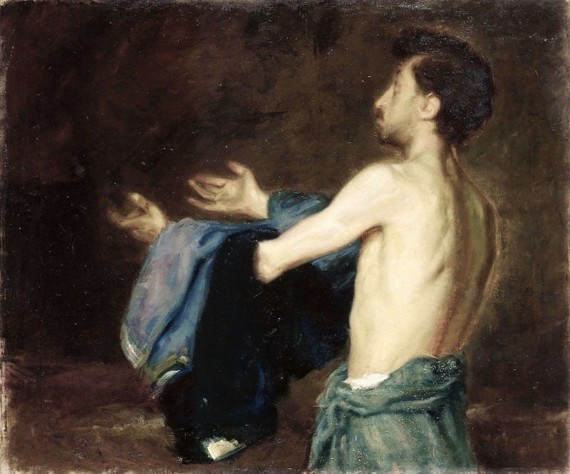 Saint Francis of Assisi strips off his clothes. Giovan Battista Nodari