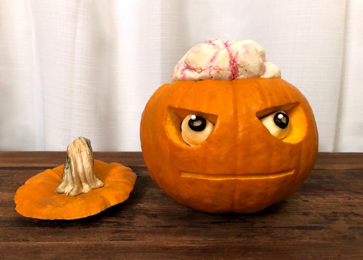 Pumpkin' brains made from cauliflower. From Allrecipes.com. Photo by Glenn Bryant.