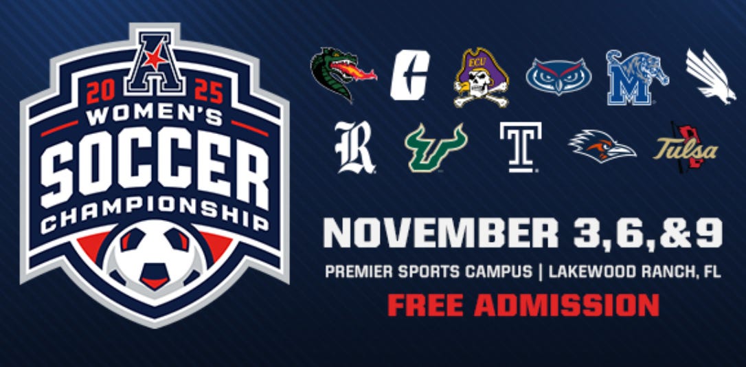 American Athletic Conference Women’s Soccer Championship Returns to Lakewood Ranch with Free Admission