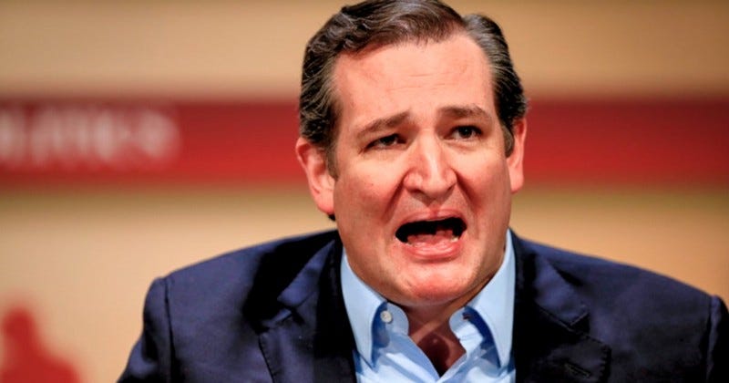 Ted Cruz, yelling at a little boy (for real, look up the story)