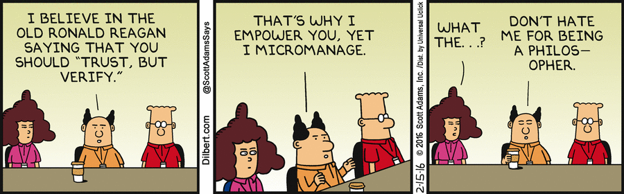 Trust Yet Verify - Dilbert by Scott Adams | Dilbert ...