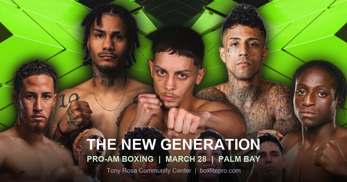 The New Generation Pro-Am Boxing, March 28, Palm Bay