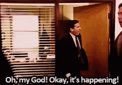 The Office Omg GIF - The Office Omg Its Happening - Discover & Share GIFs