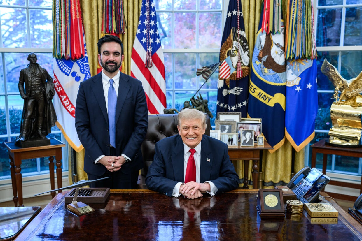 New York mayor Zohran Mamdani meeting with US President Donald Trump