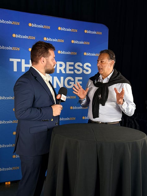 Pics from Mansion House Summit, London and Bitcoin 2026, Las Vegas