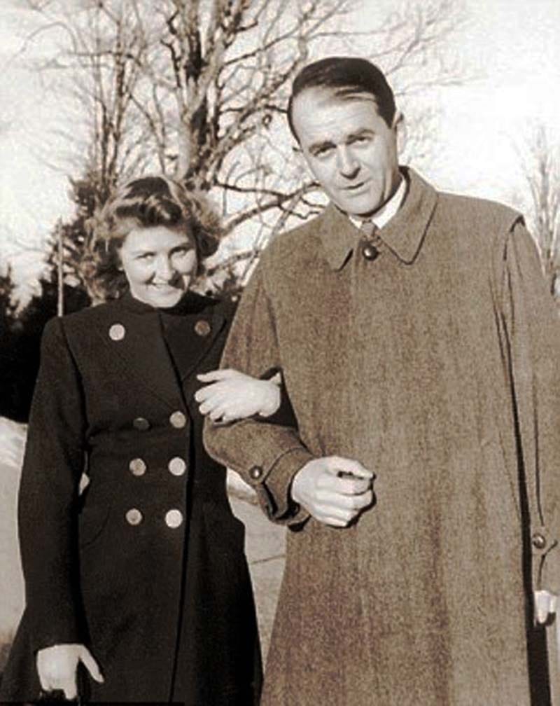 Eva Braun and Albert Speer share a moment, a rare glimpse into their interactions within Hitler's inner circle. Eva Braun and Albert Speer share a moment, a rare glimpse into their interactions within Hitler's inner circle.