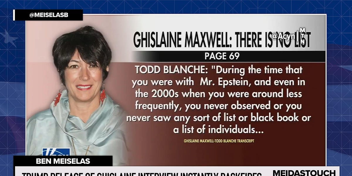 Trump Release of Ghislaine Interview Instantly Backfires