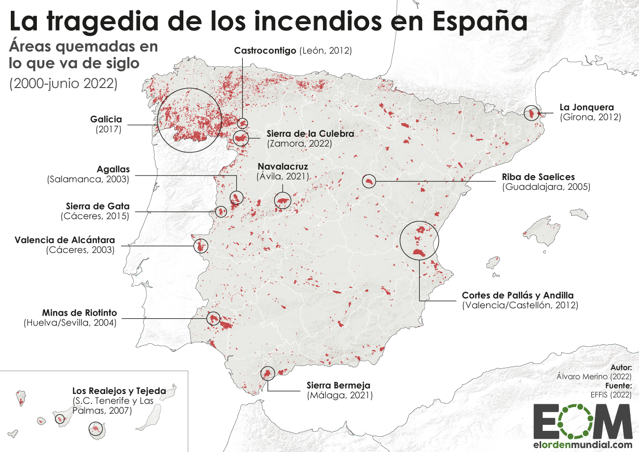Mapa incendios España Mapa incendios España