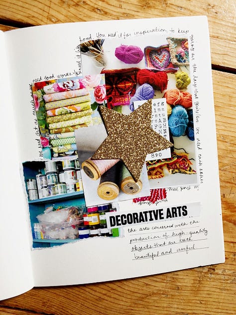 5 photos of mixed media artwork