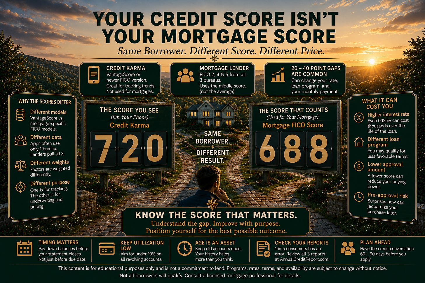 Conventional mortgage pricing tiers by FICO score: 780+ best, stepping down through 639 and below, with sub-620 now evaluated holistically by Fannie Mae DU. Conventional mortgage pricing tiers by FICO score: 780+ best, stepping down through 639 and below, with sub-620 now evaluated holistically by Fannie Mae DU.