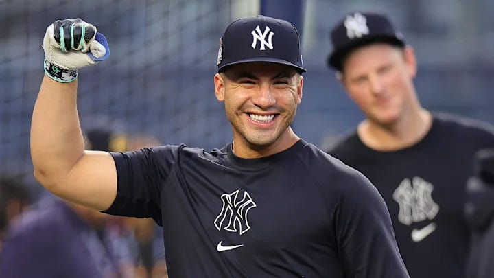 Gleyber Torres without a beard with the NY Yankees, and with a beard with the Detroit Tigers