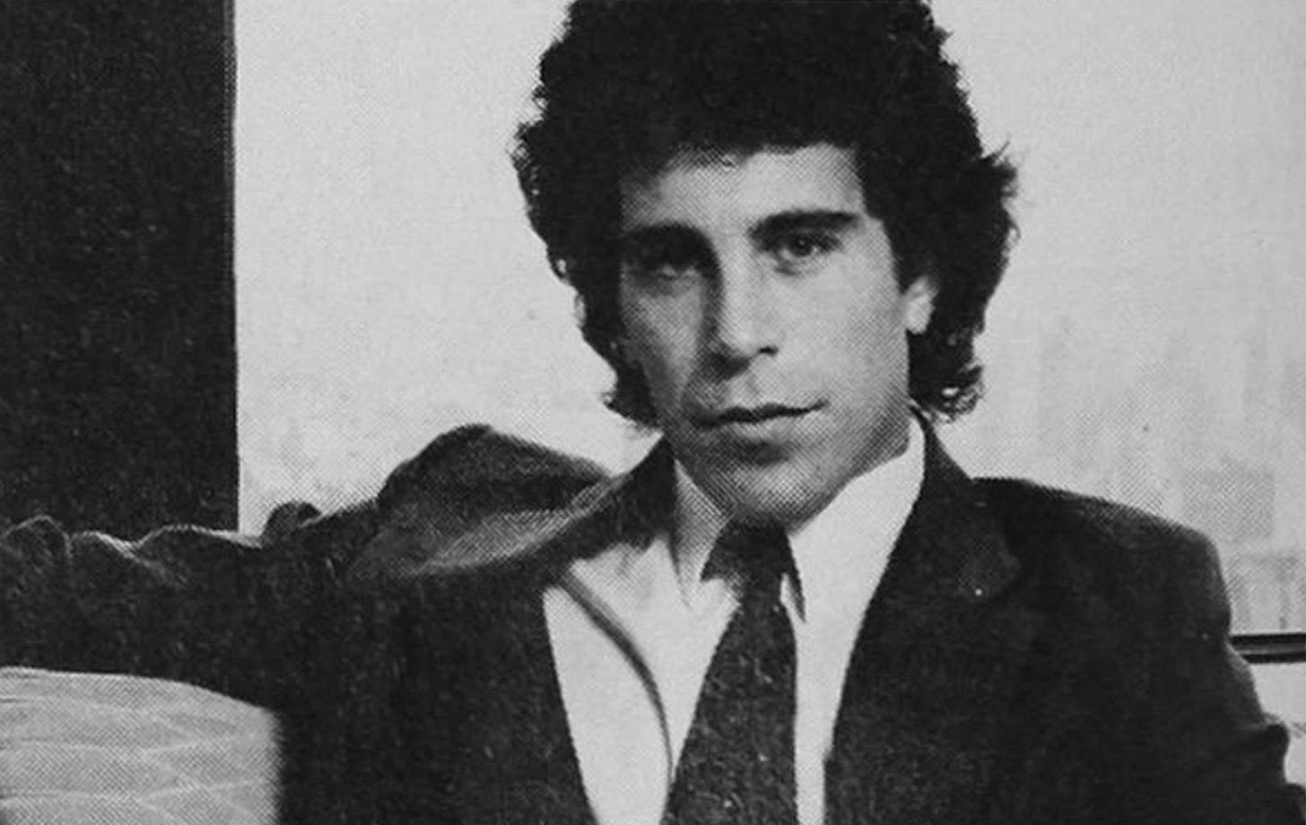 Jeffrey Epstein, 27 years old, in Cosmo magazine (1980)