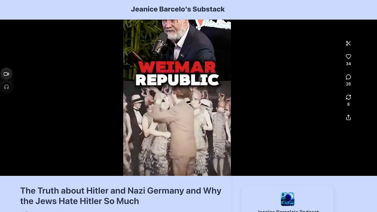 Substack is Blocking My Post Entitled "The Truth About Hitler and Nazi ...