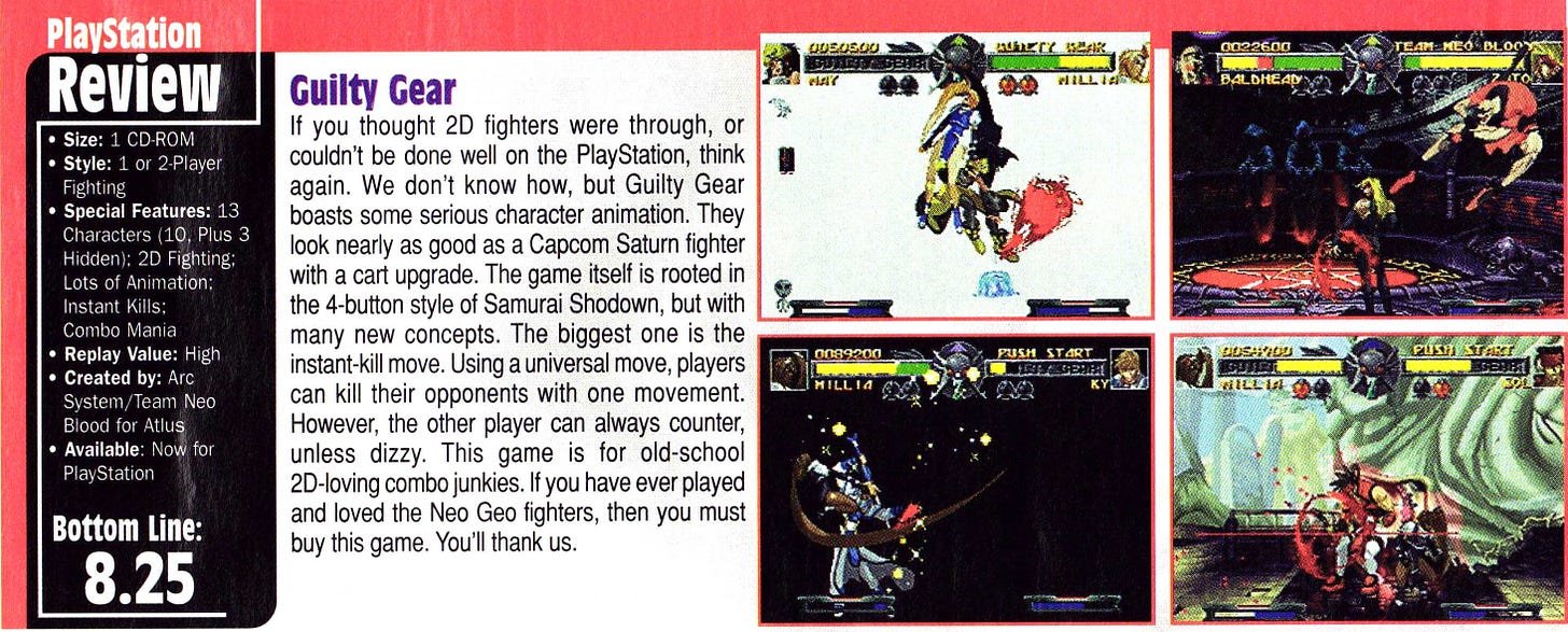 An article from Game Informer. Several screenshots from the game are included.