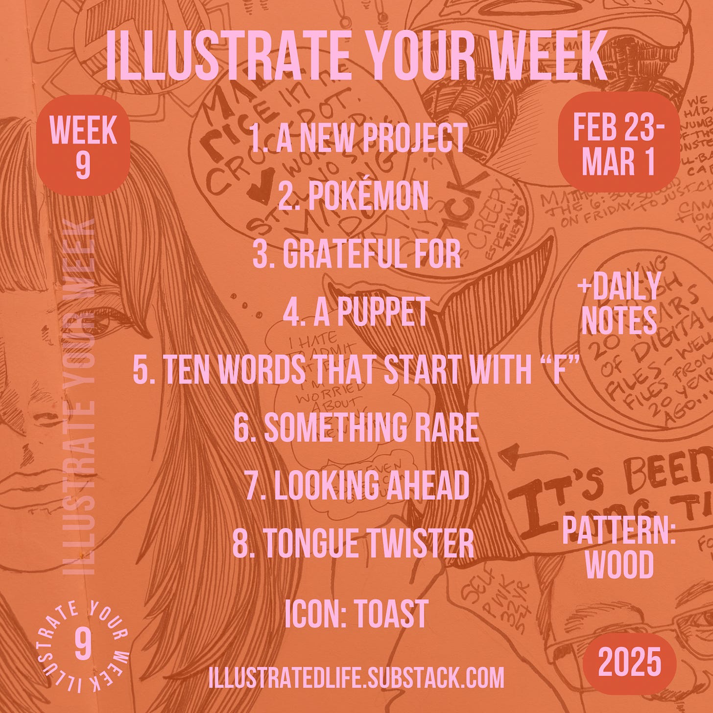 Week 9 illustrate your week prompts Week 9 illustrate your week prompts