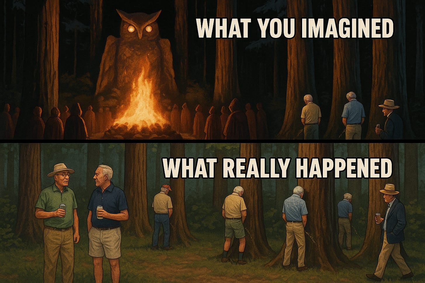 Forest Ritual vs. Backyard Gathering Forest Ritual vs. Backyard Gathering