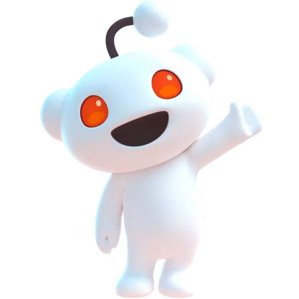 Reddit logo of a smiling waving robot
