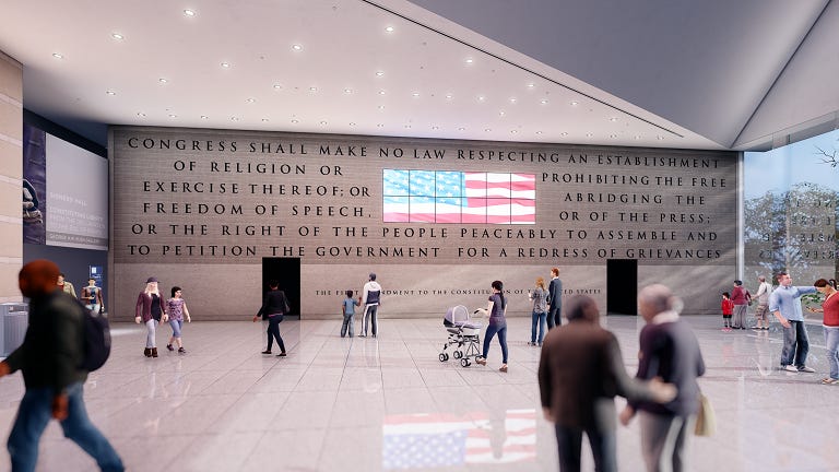National Constitution Center to Display 50-Ton First Amendment Tablet From Newseum Facade | Constitution Center National Constitution Center to Display 50-Ton First Amendment Tablet From Newseum Facade | Constitution Center