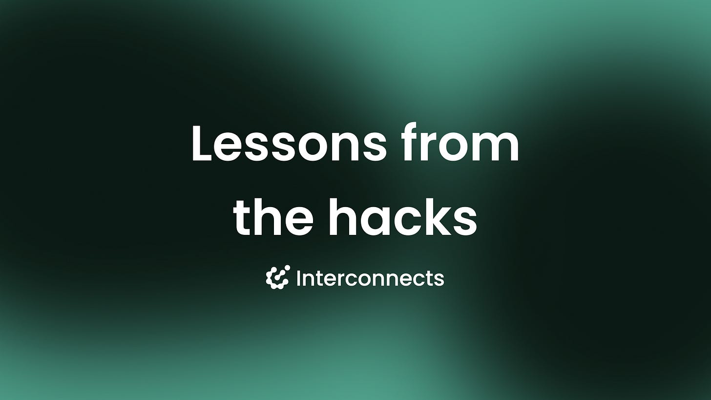 Lessons from the hacks Lessons from the hacks