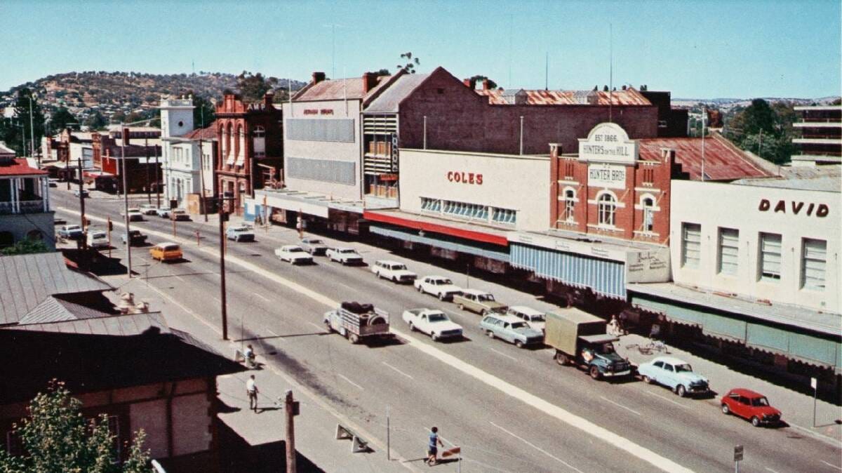 STREET VIEW: Fitzmaurice Street in the 1960s. David Jones closed in 1970, Coles variety store closed in 1979 and the ANZ Bank moved to Baylis Street in the early 1990s. Gissing’s Pharmacy moved from Fitzmaurice Street in 1998.