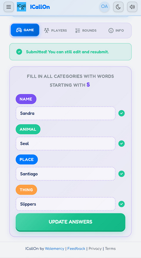 ICallOn Gameplay Screens