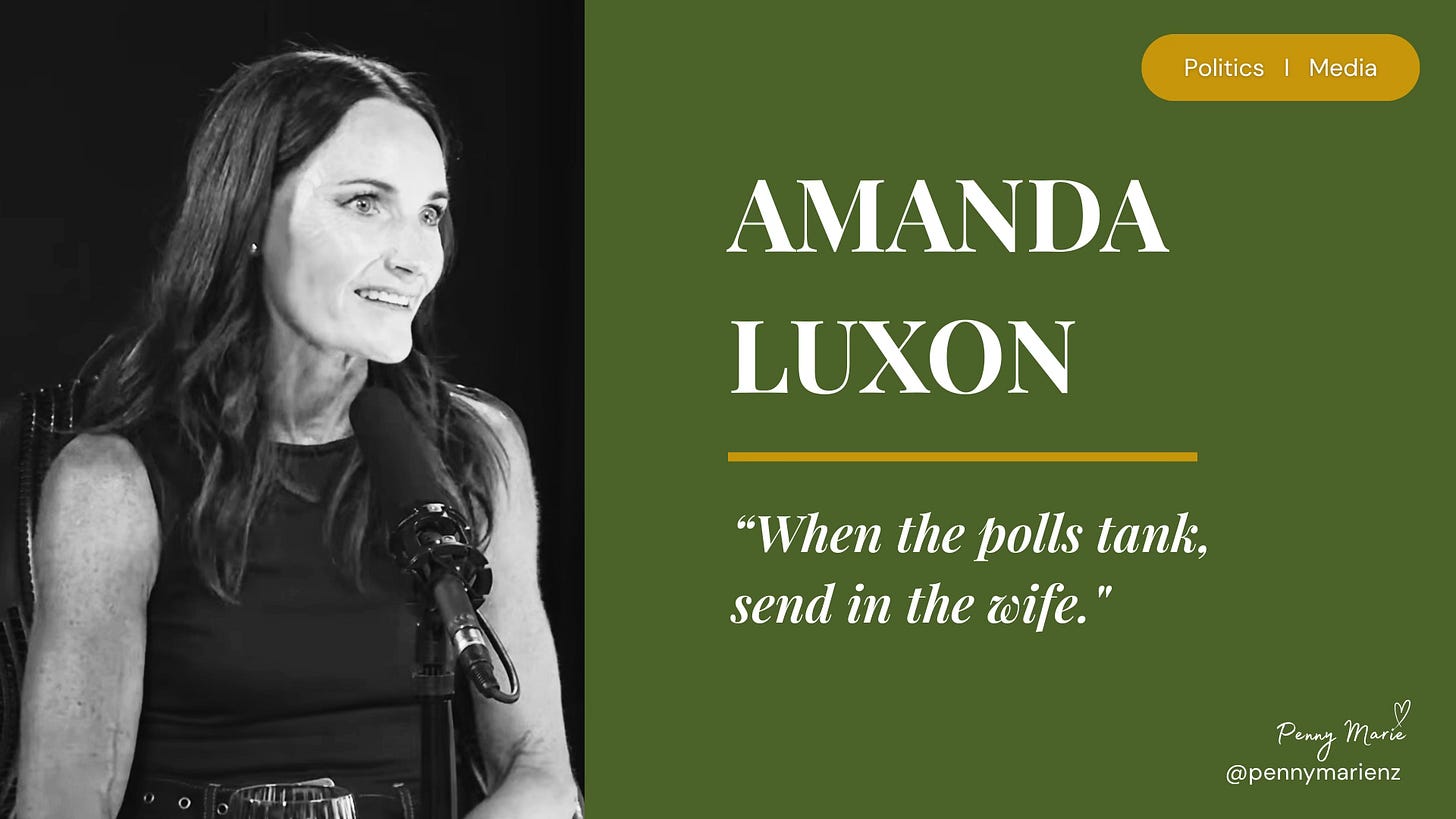 Amanda Luxon: When the polls tank, send in the wife