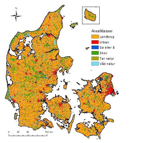 Se kortet: Så meget fylder dansk landbrug Se kortet: Så meget fylder dansk landbrug