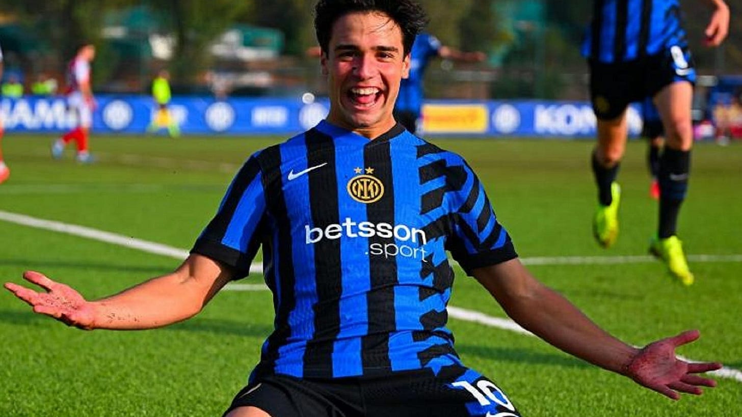 Giacomo De Pieri protagonista con l'Inter: goal e assist contro l'Arsenal  nella "Champions dei giovani"