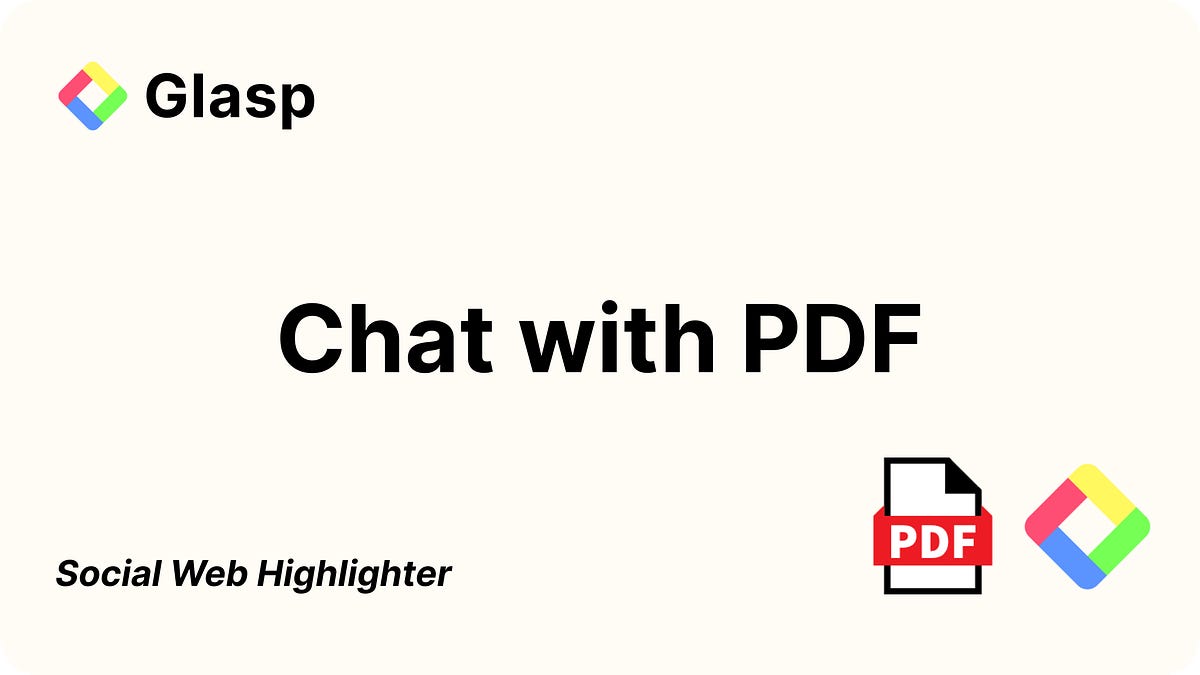 How to Chat with PDF on Glasp
