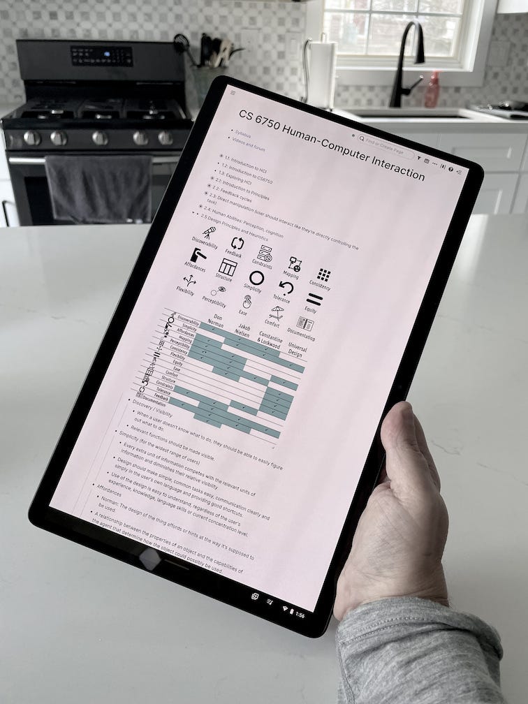 Lenovo Duet 5 Chromebook in tablet mode