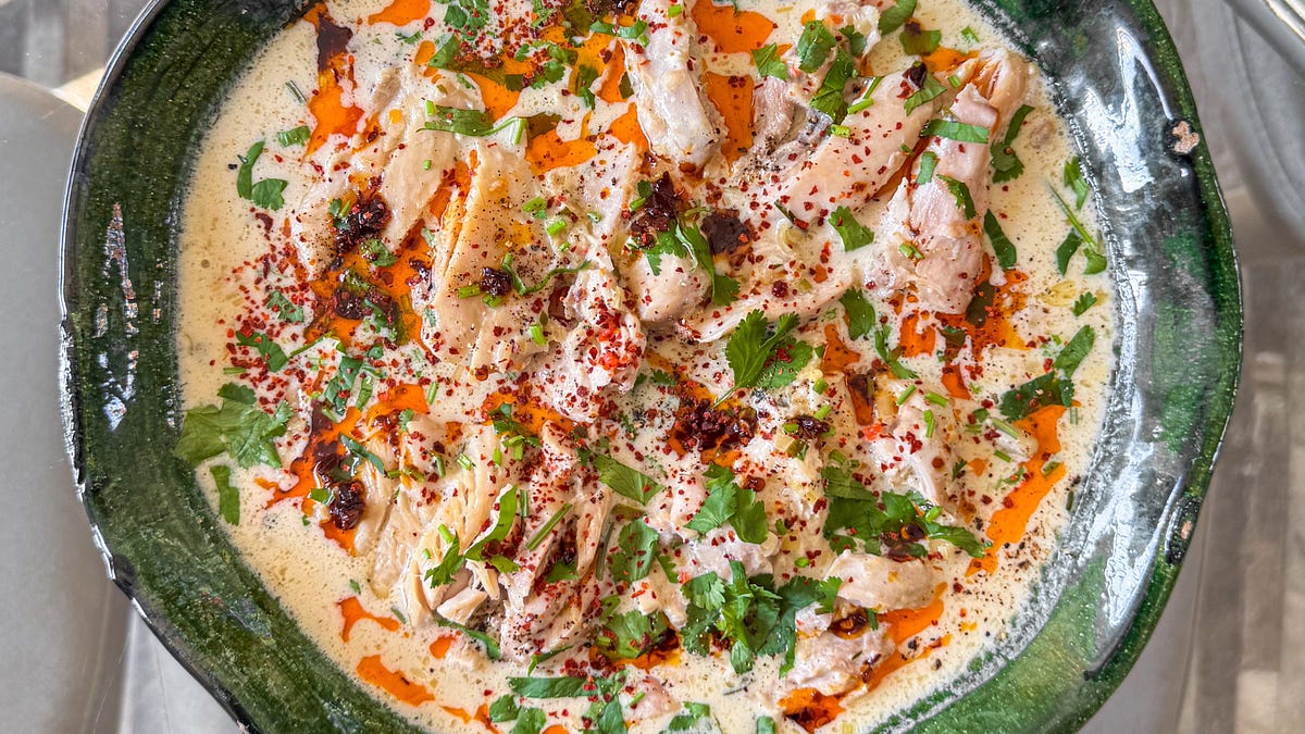 Coconut Milk Poached Chicken - by Zena Kamgaing