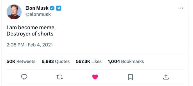 Elon Musk tweet